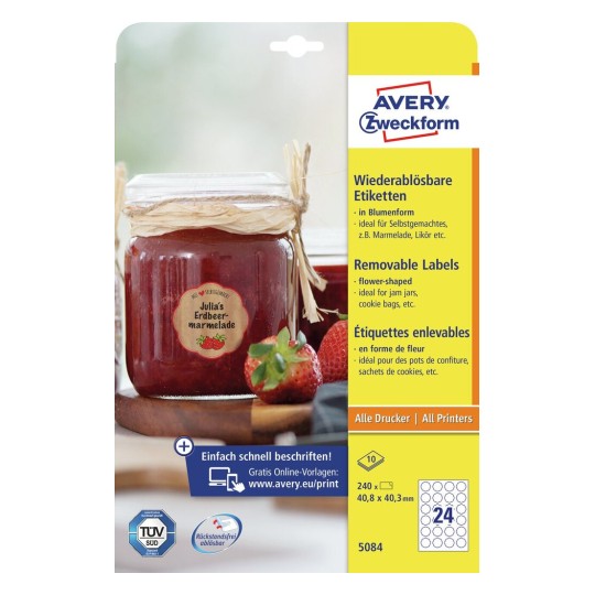 Removable Labels 40.8 x 40.3 mm - Al Masam Stationery LLC Main image