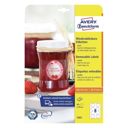 Removable Labels 65 mm - Al Masam Stationery LLC Main image
