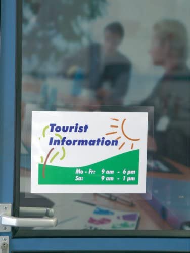 Repositional Adhesive-Free Self-Cling Signs for Laser Printers 190 x 135 mm, 2 Labels Per A4 Sheet, 10 Sheets) - White - Al Masam Stationery LLC