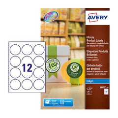 Round Glossy labels60 mm, Inkjet, permanent - Al Masam Stationery LLC