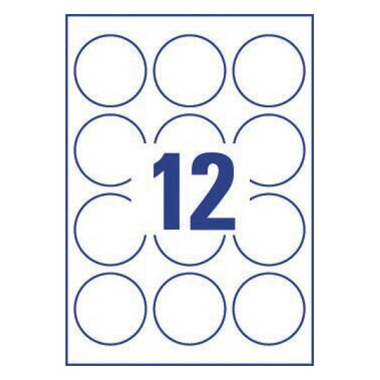 Round Product Labels60 mm, All printer types, removable Secondary image