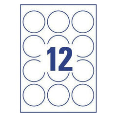 Round Product Labels60 mm, All printer types, removable - Al Masam Stationery LLC