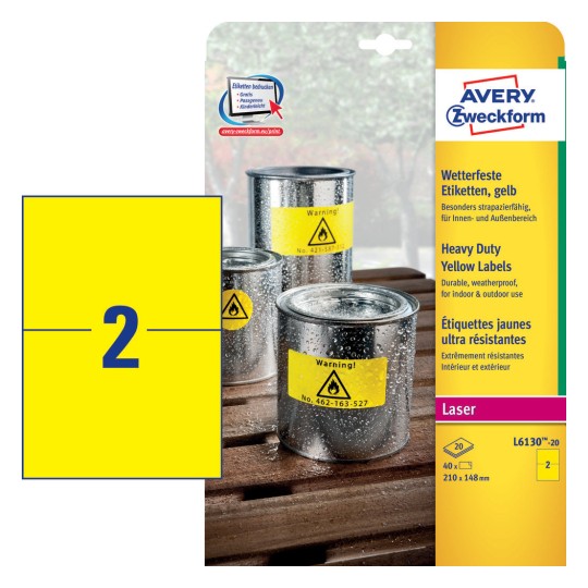 Weatherproof Film Labels 210 x 148 mm - Al Masam Stationery LLC Main image