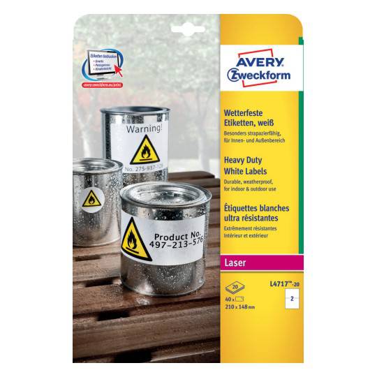 Weatherproof film labels210 x 148 mm - Al Masam Stationery LLC