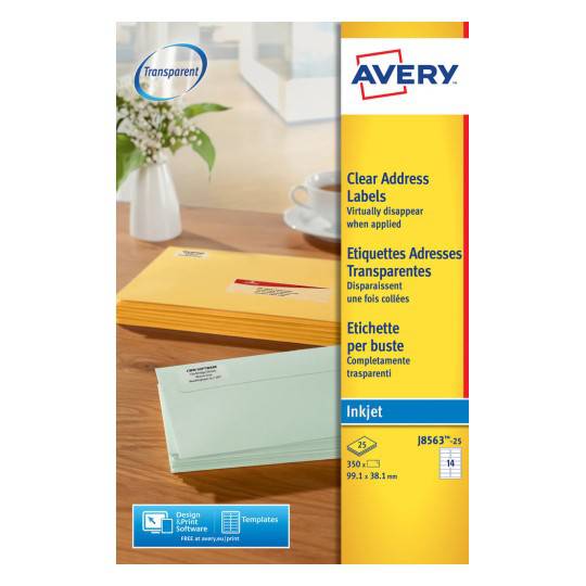 Avery Address Labels 99.1 x 38.1 mm - J8563-25 - Al Masam Stationery LLC Main image