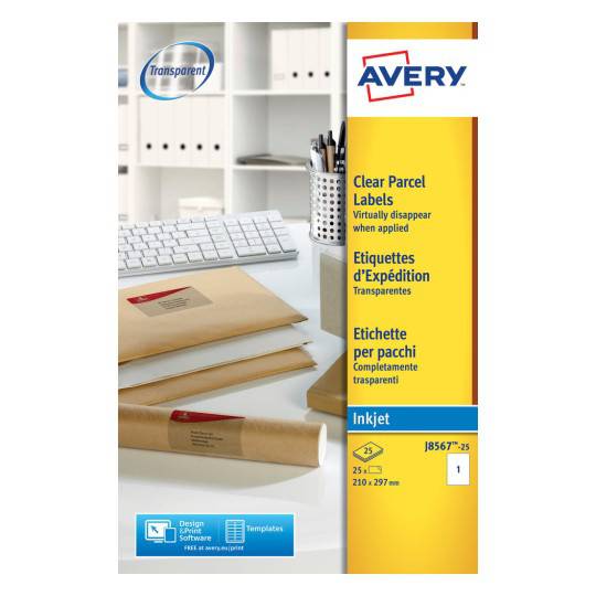 Mailing labels210 x 297 mm, Inkjet, transparent - Al Masam Stationery LLC Main image