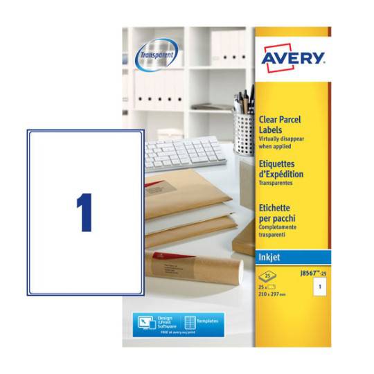 Mailing labels210 x 297 mm, Inkjet, transparent - Al Masam Stationery LLC