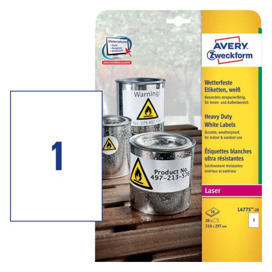 Weatherproof film labels 210 x 297 mm - Al Masam Stationery LLC