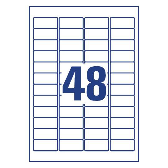 Weatherproof film labels 45.7 x 21.2 mm - Al Masam Stationery LLC