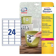 Avery Weatherproof film labels63.5 x 33.9 mm - (L4773REV-20) - Al Masam Stationery LLC