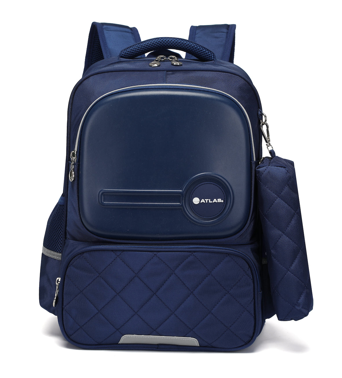 Atlas Boy Backpack 18" Navy Blue / Black - Al Masam Stationery LLC Main image