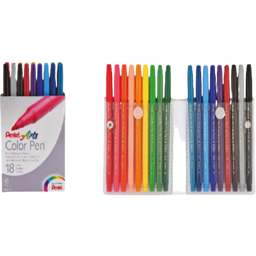 Pentel S360 Color Pens Fibre Tip - (Pack of 18) - Al Masam Stationery LLC