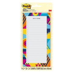 Post-it Printed Notes Gradient design BC-LIST-GRDNT. 4 x 8 in (101 mm x 203 mm)