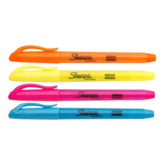 Sharpie Chisel Tip Pocket Highlighter Multicolour Set Of 4 Pieces - Al Masam Stationery LLC