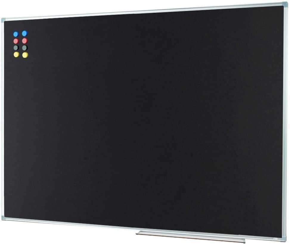 Bi-Office Black Chalk Board 90x120cm Aluminium Frame - Al Masam Stationery LLC