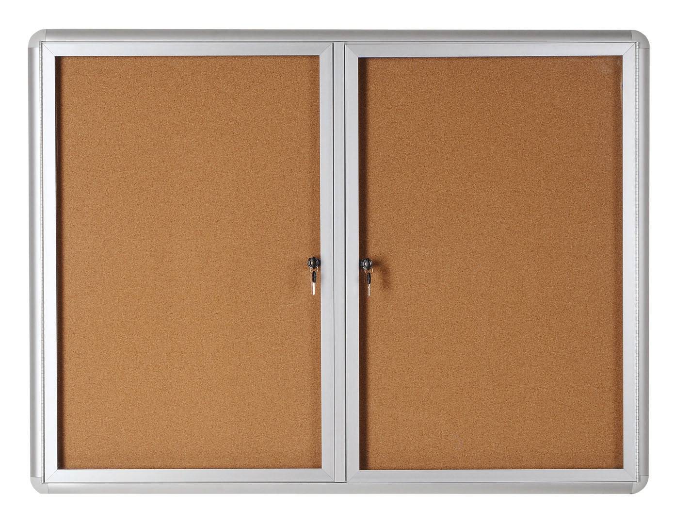 Bi-Office Double Door Cork Window Display - (VT640101720) - Al Masam Stationery LLC Main image