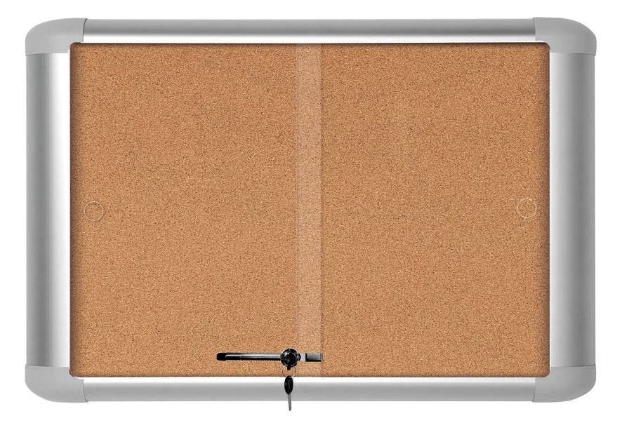 Bi-Office Double Door Cork Window Display - (VT930201771) - Al Masam Stationery LLC Main image