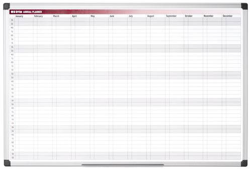 Bi-Office Magnetic 52 Week Annual Planner - Al Masam Stationery LLC Main image