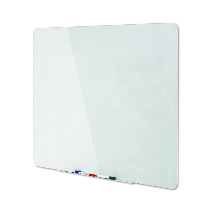 Bi-Office  Magnetic Glass Dry Erase Board, 36 x 24 Inches Opaque White Surface - Al Masam Stationery LLC