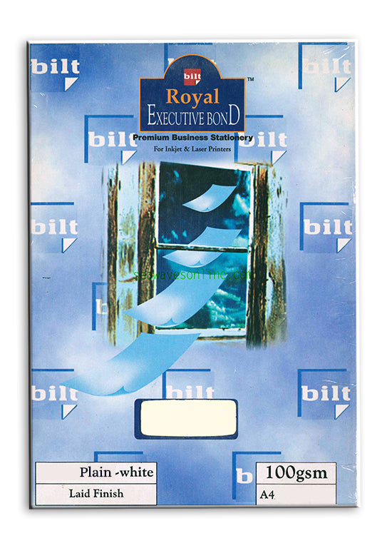 A4 Royal Executive Bond Paper 100gsm Plain White (pack of 100) Secondary image