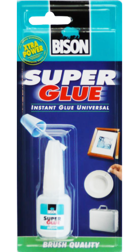 BISON ART GLUES SUPER GLUE WITH BRUSH CARD 5 G - Al Masam Stationery LLC Main image
