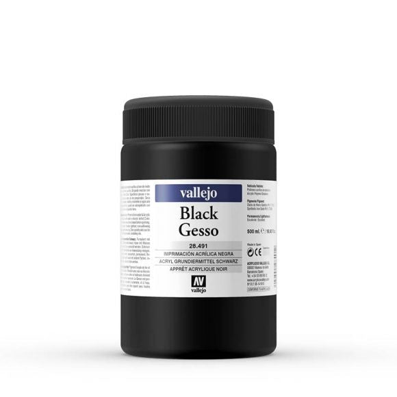 VALLEJO COLOR GESSO 491-500ML. BLACK - Al Masam Stationery LLC