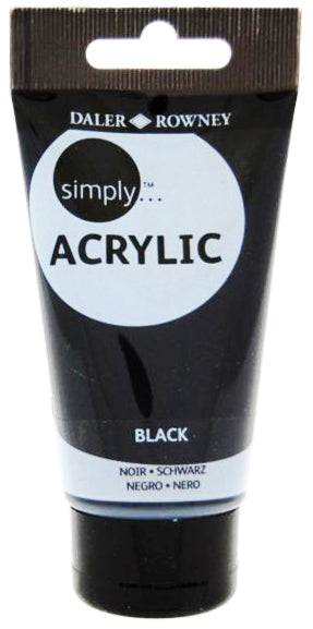Daler Rowney Simply Acrylic Color BLACK - Al Masam Stationery LLC