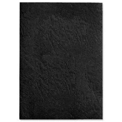 GBC BINDING COVERS LEATHERGRAIN BLACK A4 250 GSM - Al Masam Stationery LLC