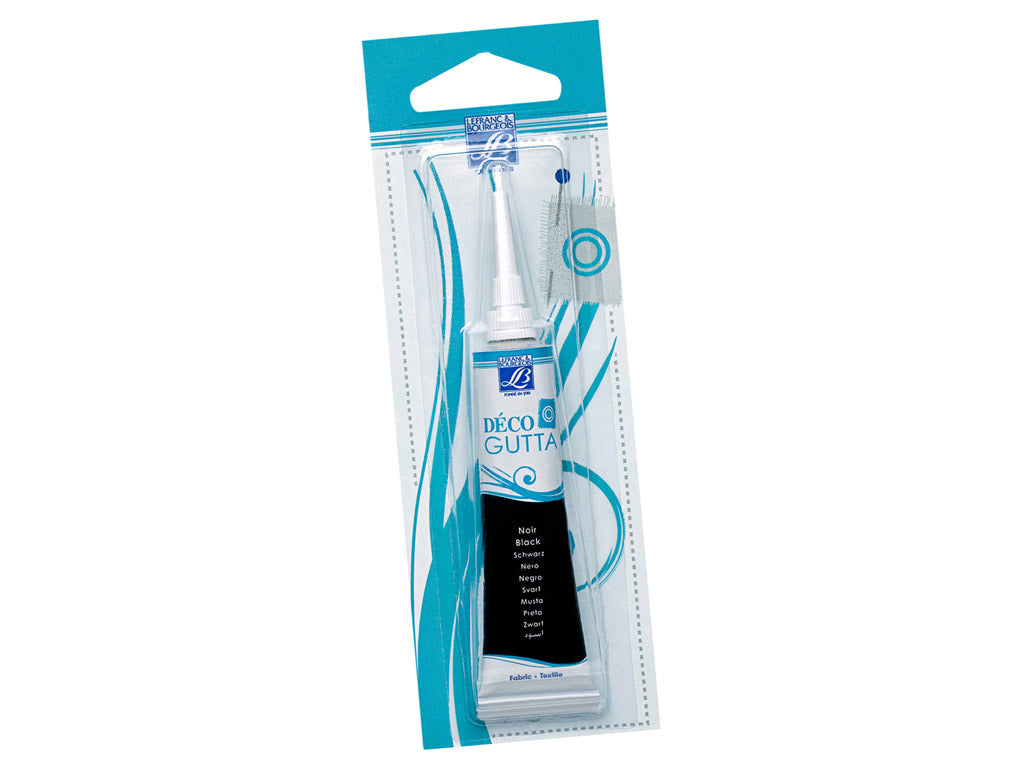 Lefranc & Bourgeois Deco Textile Gutta 20ml tube Black - Al Masam Stationery LLC