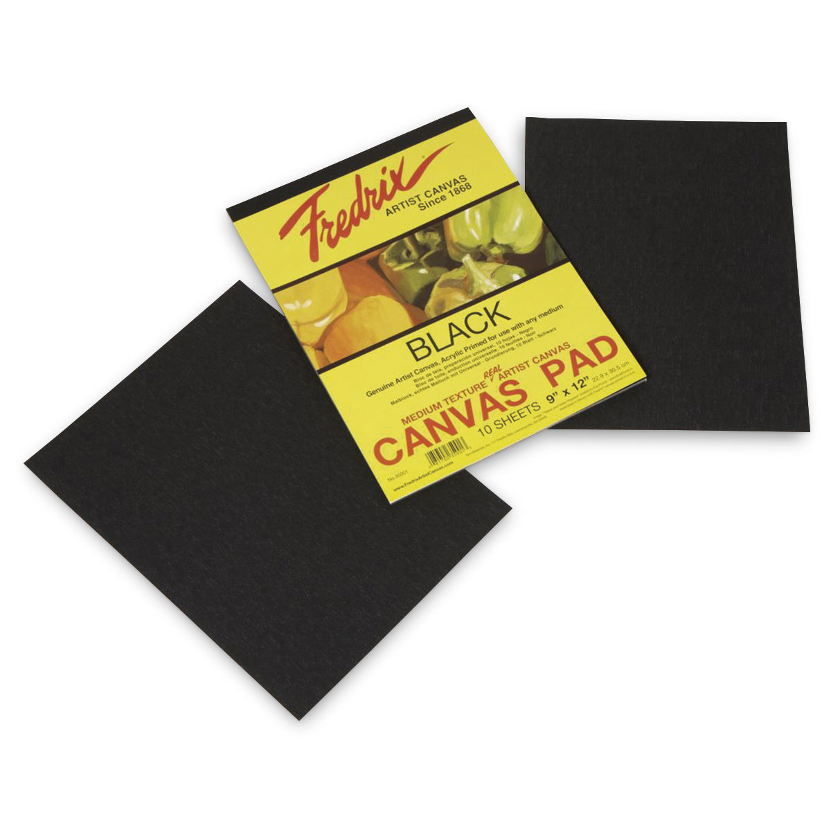 Fredrix Canvas Pads Black (16x20)"- 10 Sheets - Al Masam Stationery LLC