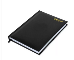 FIS A5 Russian Diary 2024 Vinyl, 1 Side Padded, Black - Al Masam Stationery LLC