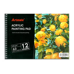 Artmate Acrylic Painting Pad,A3 12 Sheet - Al Masam Stationery LLC