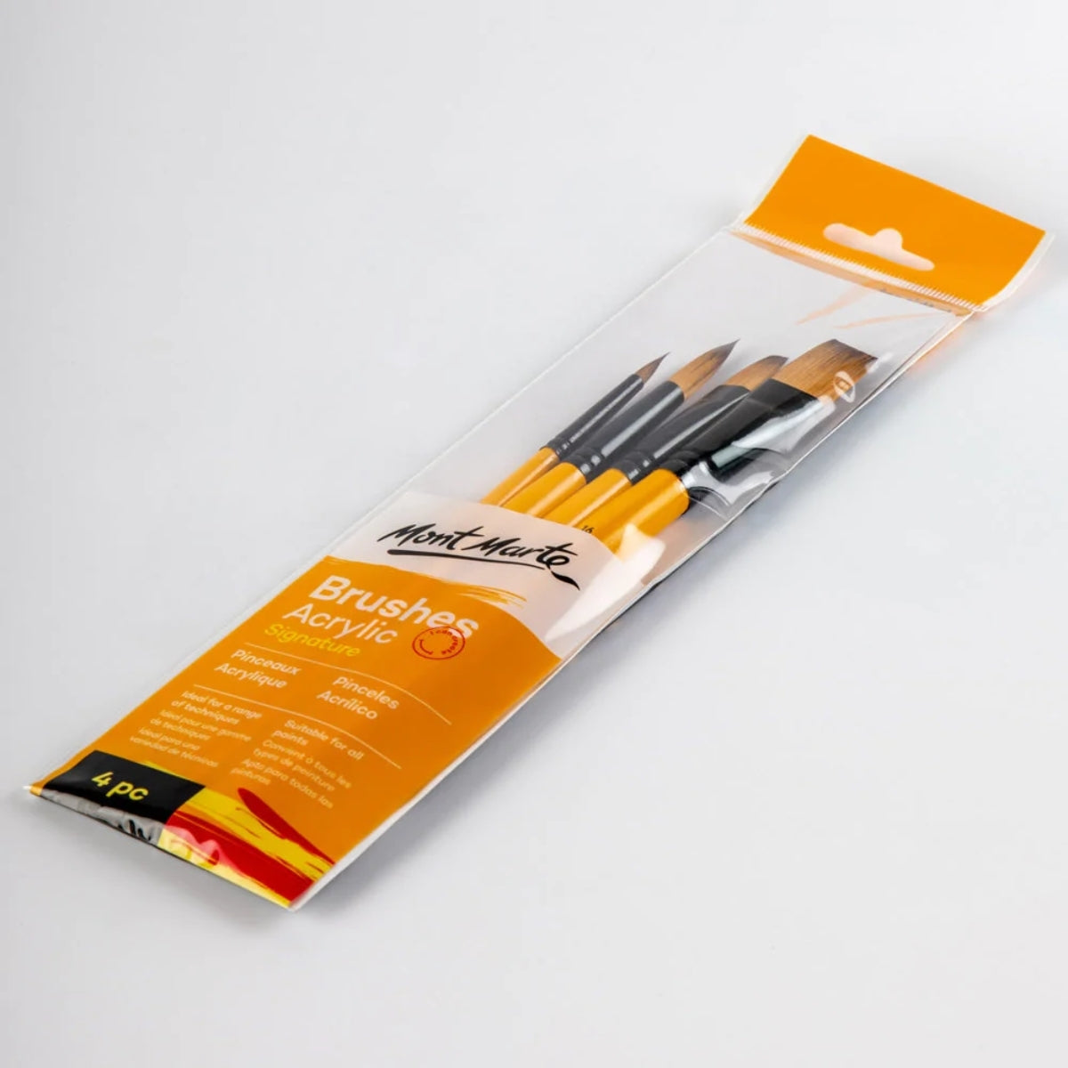 Mont Marte Gallery Series Brush Set Acrylic - 4pc - (BMHS0009) - Al Masam Stationery LLC