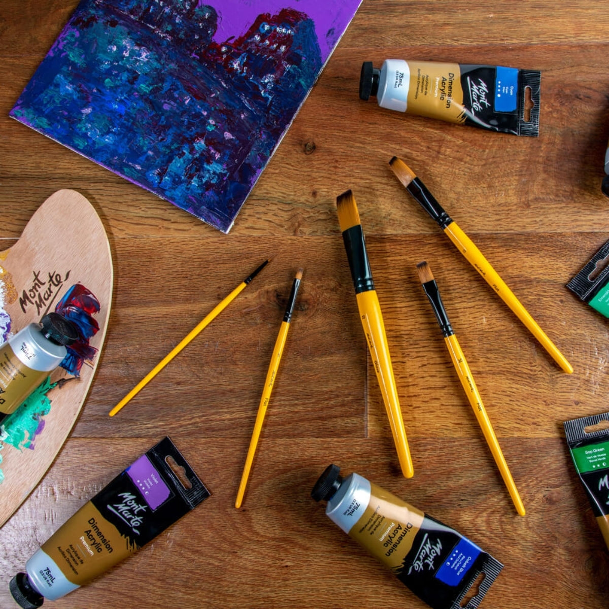 Mont Marte Gallery Series Brush Set Acrylic 5pc - Al Masam Stationery LLC