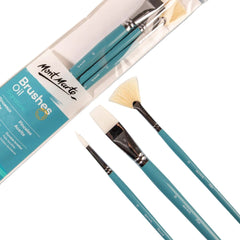 Mont Marte Gallery Series Brush Set Oils 3pc - Al Masam Stationery LLC