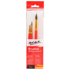 Mont Marte Gallery Series Brush Set Watercolour 4pc - Al Masam Stationery LLC