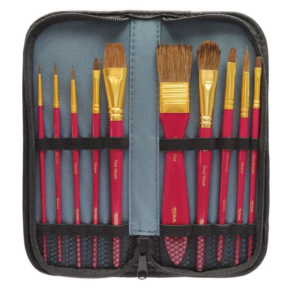 Mont Marte Brush Set in Wallet 11pc - Watercolour - Al Masam Stationery LLC
