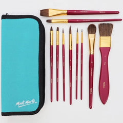 Mont Marte Brush Set in Wallet 11pc - Watercolour - Al Masam Stationery LLC