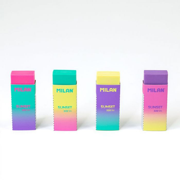 Milan Nata® 320 Erasers, Sunset series - Al Masam Stationery LLC