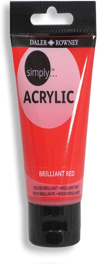 Simply Acrylic 250 ml Tube Brilliant Red - Al Masam Stationery LLC