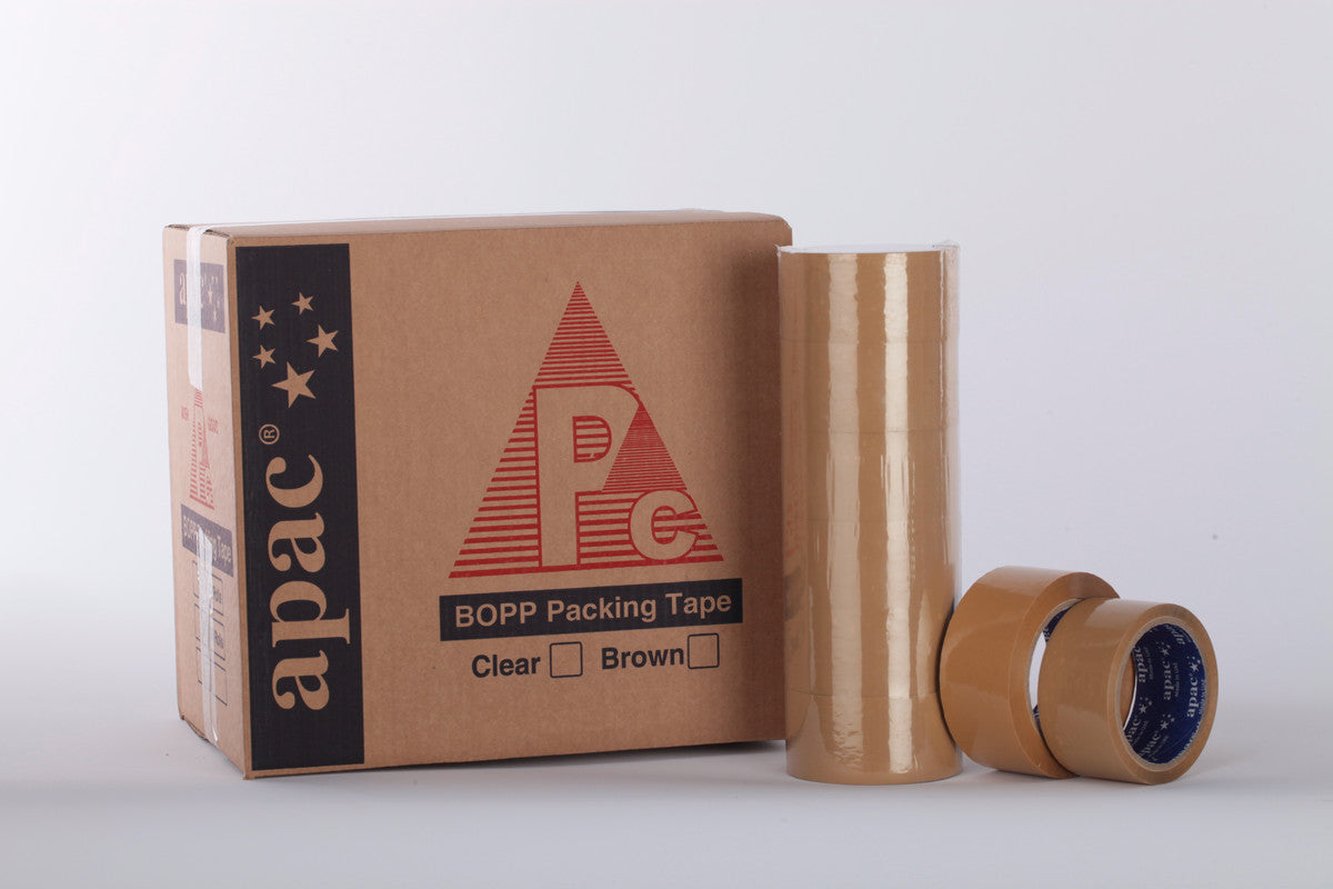 Apac Packaging Tape Brown 45µ x 2 inch x 50 yards| 36 rolls per carton