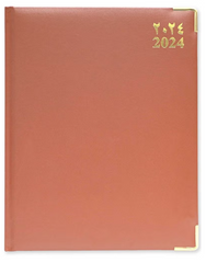 FIS Executive Diary 2024 Brown (Arabic/English/French) 1 Week at a glance, - Al Masam Stationery LLC