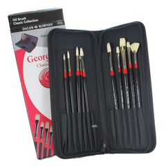 Brush Georgian Classic Zip Case 10 Brush Long Handle - Al Masam Stationery LLC