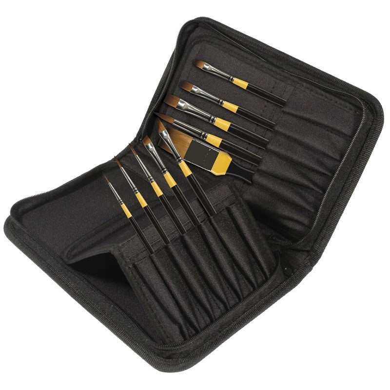 Brush System 3 Classic Zip Case 10brsh Short Handle - Al Masam Stationery LLC