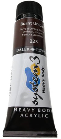 Daler Rowney Acrylic System 3 Heavy Body BURNT UMBER - Al Masam Stationery LLC