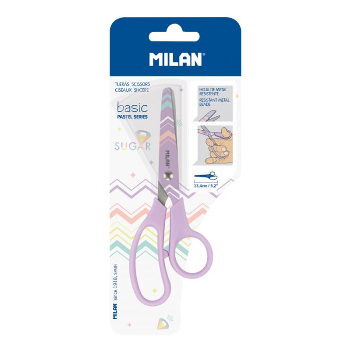Blister pack Basic Pastel scissors, lilac