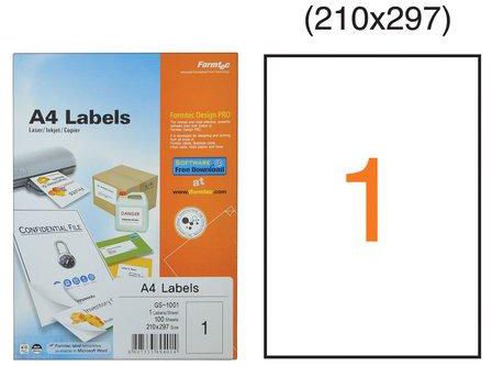 Formtec Label 20/210x297mm - Al Masam Stationery LLC