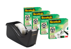 Scotch Desktop Dispenser Black C60 BK Magic tape 19mm x 33m Up to 36 yd (33m)