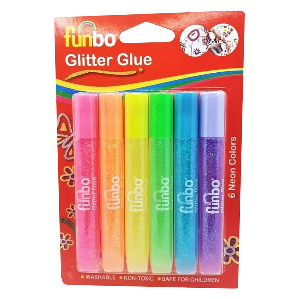 Funbo Glitter Glue 40gm Gold Color Box - Al Masam Stationery LLC Main image