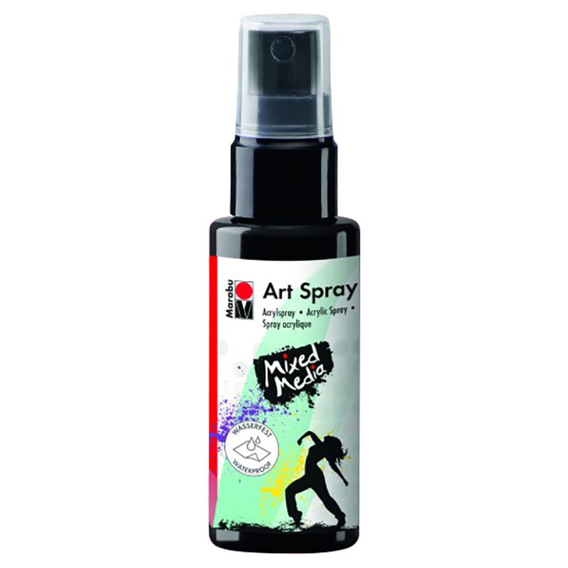Marabu Art Spray, 073 Black, 50 Ml - Al Masam Stationery LLC